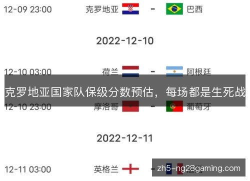 克罗地亚国家队保级分数预估，每场都是生死战
